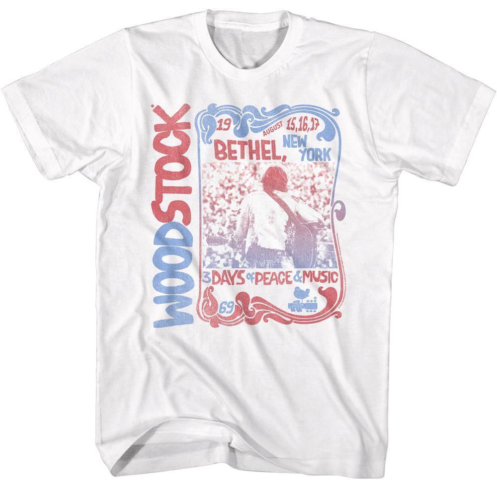 Woodstock Nouveau Border White T Shirt